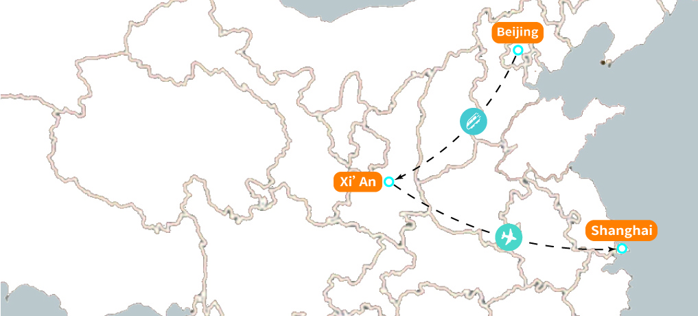 중국 황금 여행 정보 Map
