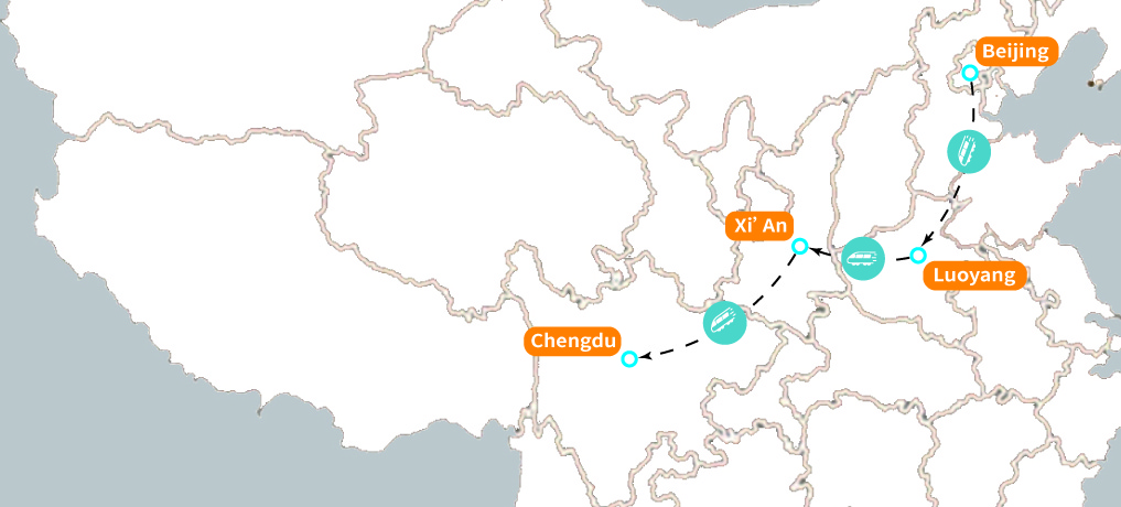 Cina Kung Fu & Panda Tour di 10 giorni Map