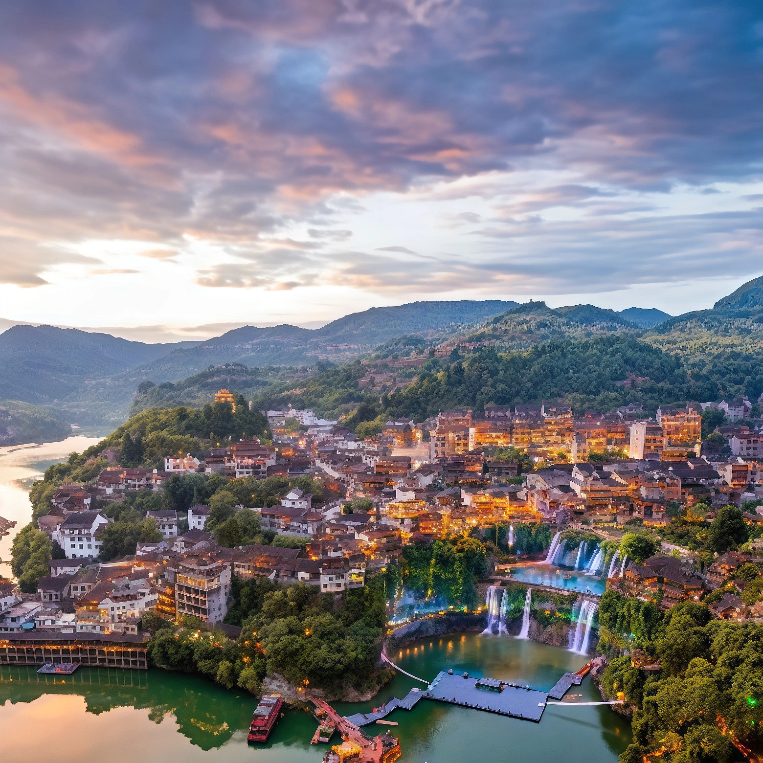 Zhangjiajie 고대 도시 투어